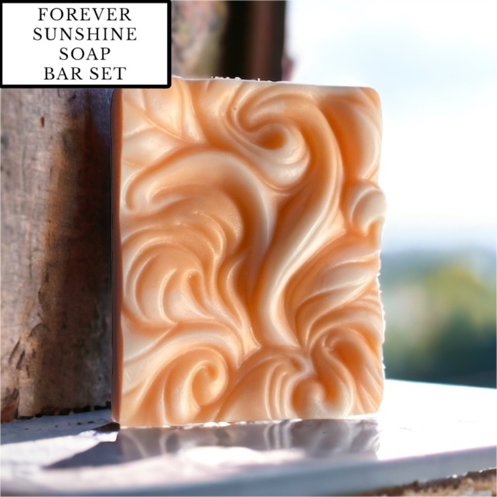 2 Bars, Forever Sunshine Soap, Handmade ( PRICE IS FIRM ) Wave Design
